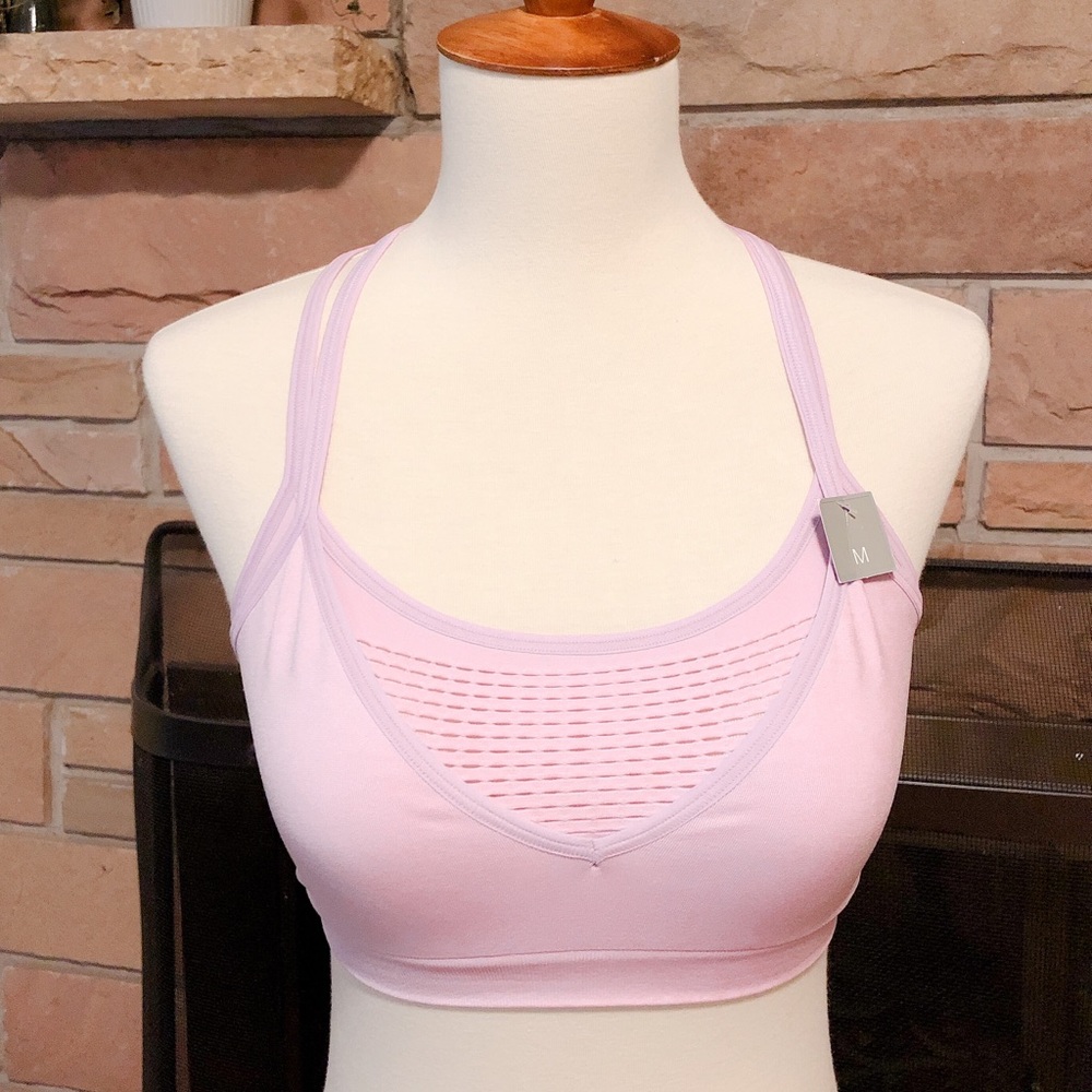 Gap seamless racer back mesh bralette